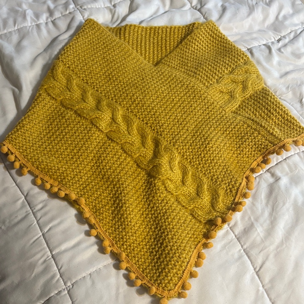 Yellow Cable Knit Women's Sweater